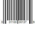 Barcode Image for UPC code 001100001379