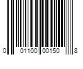 Barcode Image for UPC code 001100001508