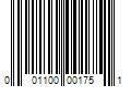 Barcode Image for UPC code 001100001751