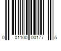 Barcode Image for UPC code 001100001775