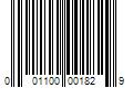 Barcode Image for UPC code 001100001829