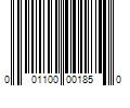 Barcode Image for UPC code 001100001850