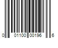 Barcode Image for UPC code 001100001966