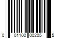 Barcode Image for UPC code 001100002055