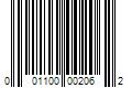 Barcode Image for UPC code 001100002062