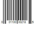 Barcode Image for UPC code 001100002185