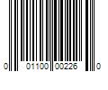 Barcode Image for UPC code 001100002260