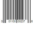 Barcode Image for UPC code 001100002376