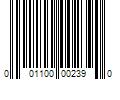 Barcode Image for UPC code 001100002390