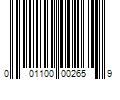 Barcode Image for UPC code 001100002659