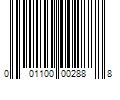 Barcode Image for UPC code 001100002888