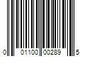 Barcode Image for UPC code 001100002895