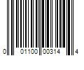 Barcode Image for UPC code 001100003144