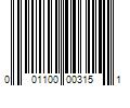 Barcode Image for UPC code 001100003151