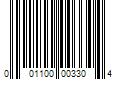 Barcode Image for UPC code 001100003304