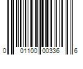 Barcode Image for UPC code 001100003366