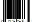 Barcode Image for UPC code 001100003571