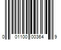 Barcode Image for UPC code 001100003649