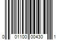 Barcode Image for UPC code 001100004301