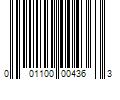 Barcode Image for UPC code 001100004363