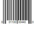 Barcode Image for UPC code 001100004400