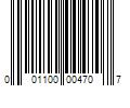 Barcode Image for UPC code 001100004707