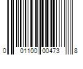 Barcode Image for UPC code 001100004738