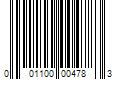 Barcode Image for UPC code 001100004783