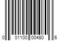 Barcode Image for UPC code 001100004806