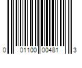 Barcode Image for UPC code 001100004813