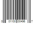 Barcode Image for UPC code 001100004967