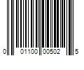 Barcode Image for UPC code 001100005025