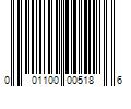 Barcode Image for UPC code 001100005186