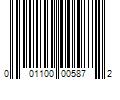 Barcode Image for UPC code 001100005872