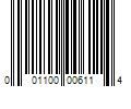 Barcode Image for UPC code 001100006114