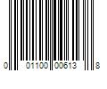 Barcode Image for UPC code 001100006138