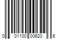 Barcode Image for UPC code 001100006206