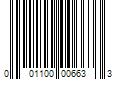 Barcode Image for UPC code 001100006633