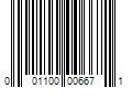 Barcode Image for UPC code 001100006671