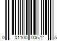 Barcode Image for UPC code 001100006725