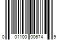 Barcode Image for UPC code 001100006749