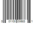 Barcode Image for UPC code 001100006831