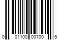 Barcode Image for UPC code 001100007005