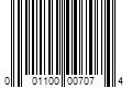 Barcode Image for UPC code 001100007074