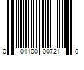 Barcode Image for UPC code 001100007210