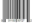 Barcode Image for UPC code 001100007272