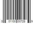 Barcode Image for UPC code 001100007289