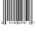 Barcode Image for UPC code 001100007517