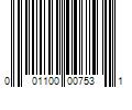 Barcode Image for UPC code 001100007531