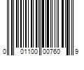 Barcode Image for UPC code 001100007609